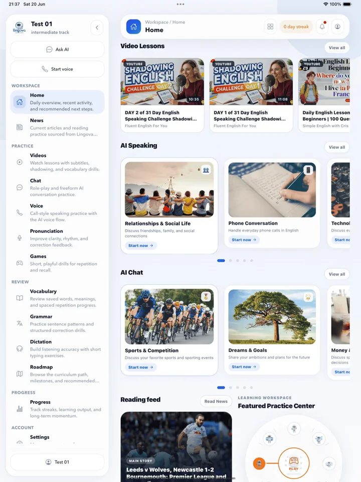 Lingova iPad App Showcase